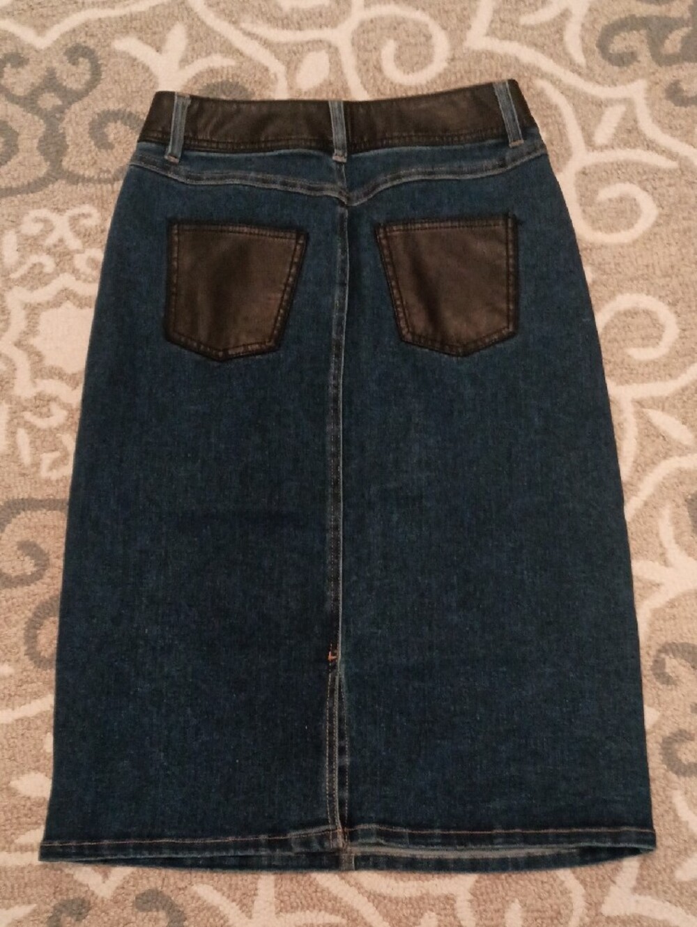C Est 146 Denim Skirt with Black Waistband - Picture 5 of 5